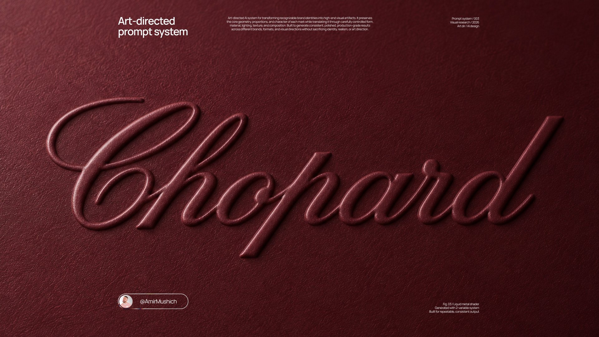 Blind embossed brand logo on paper example