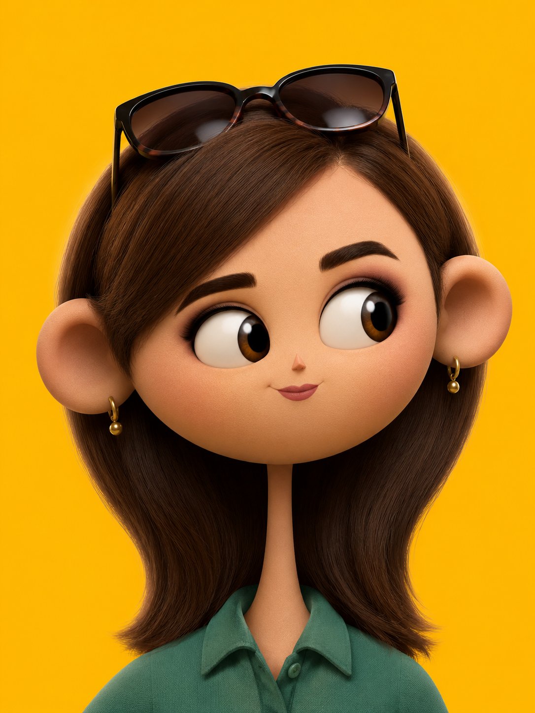 Spherical-head 3D cartoon portrait sample